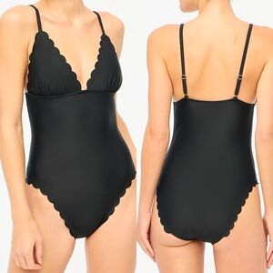 J Crew Scalloped One-Piece Swimsuit